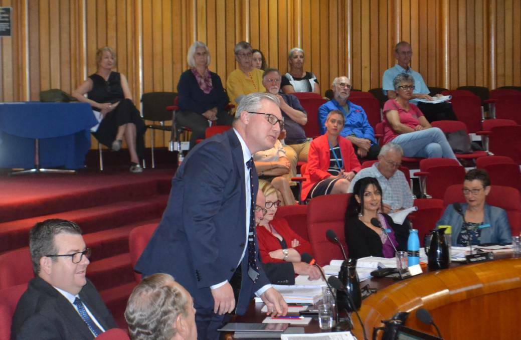 Councillor Andrew Guile at a recent meeting in Nowra. Picture: Rebecca Fist