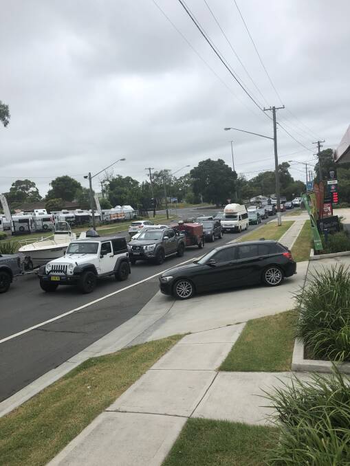 YIKES: Traffic is thick through Bomaderry. Picture: Contributed