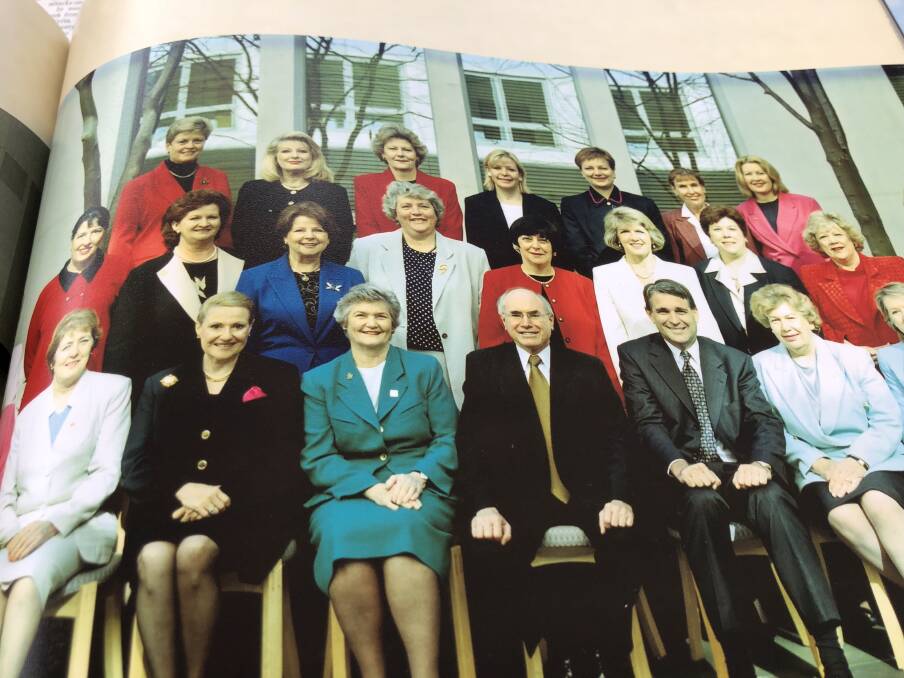 FROM THE ARCHIVES: Jo Gash (second row, fourth from left) and Julie Bishop (sixth from left) in 1998, upon their election to parliament. Picture: Contributed