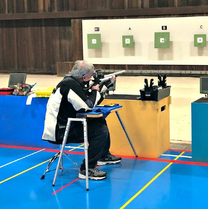 Peter Holzigal won a gold medal for vision impaired air rifle shooting. 