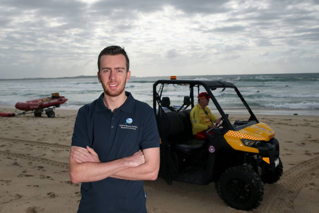Safety message: Mark Woods at North Cronulla Beach, which he he grew up visiting, and is now doing research to help prevent beach drownings in multicultural communities. Picture: Geoff Jones