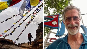 Peter Counsell training for the Everest Marathon in Nepal. Photos: Supplied
