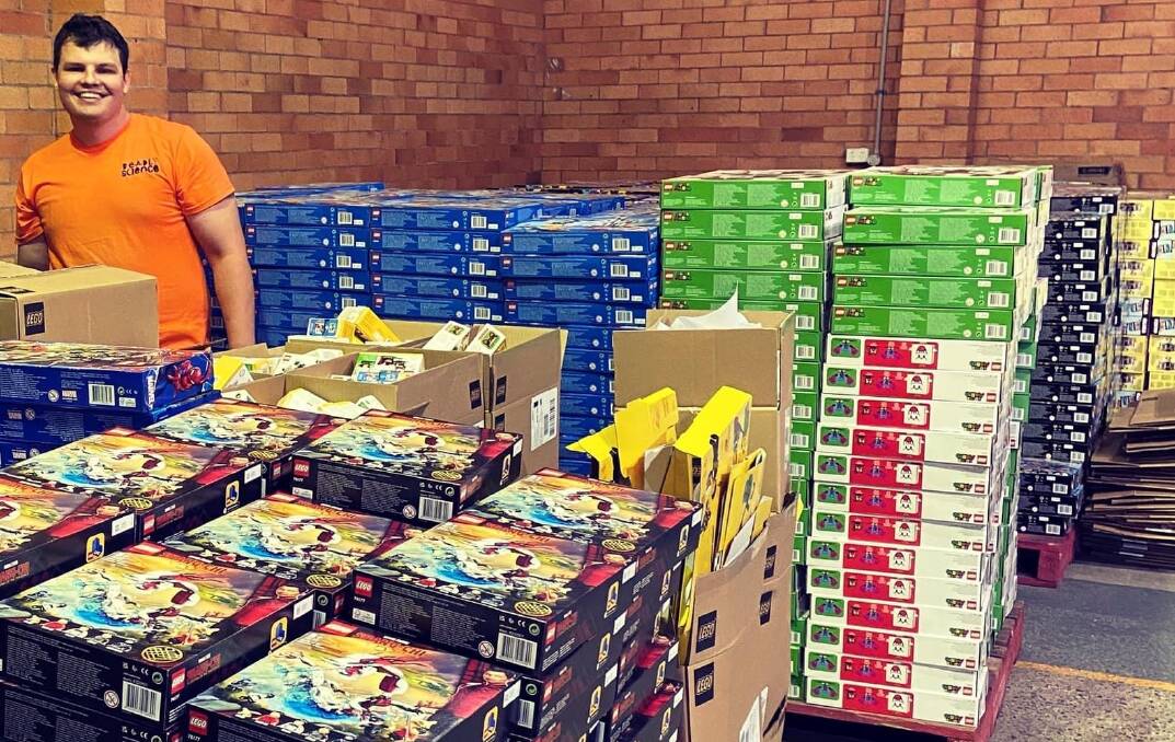 Deadly Science CEO Corey Tutt with resources bound for schools. Picture: Supplied