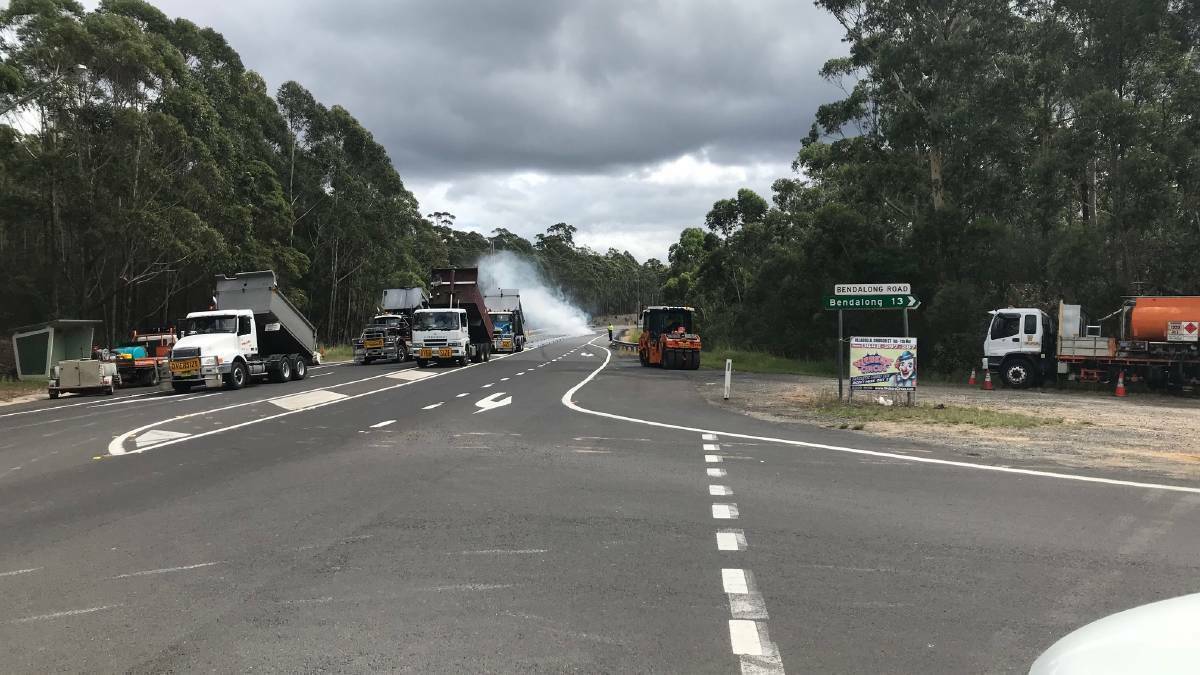 EARLY WORK: The safety upgrade of the Princes Highway at the Bendalong Road turn-off is now complete and the speed limit has been returned to 100km/h.