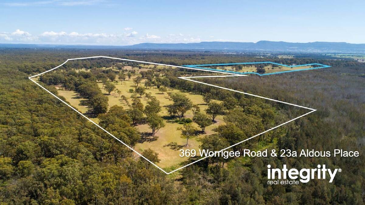 Two substantial parcels of land totaling 95.61 hectares have been offered for sale in Worrigee and have already been approved for 134 low density semi rural lots. Images: Supplied