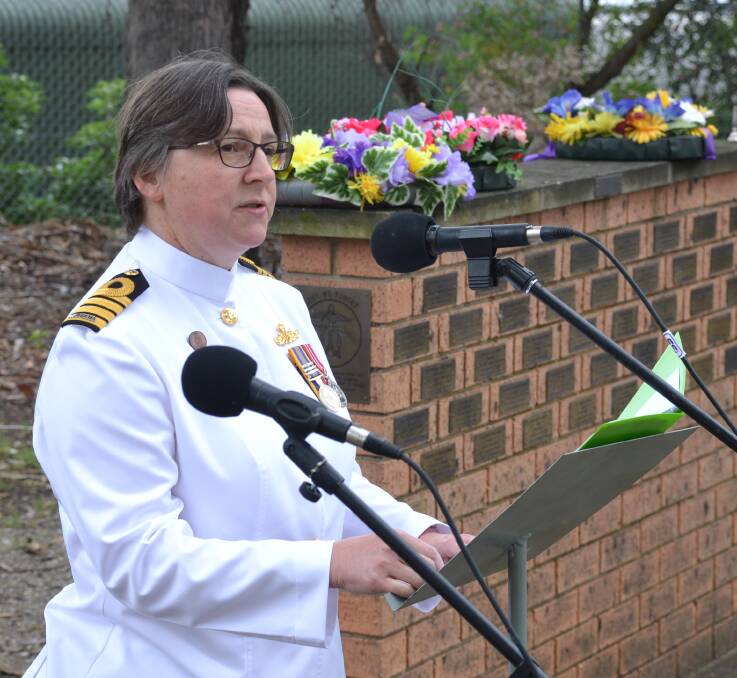 HONOUR: Commanding Officer of HMAS Albatross, Captain Robyn Phillips gave the commemorative address.