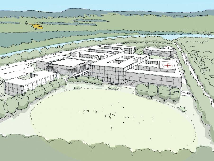 NEW LOOK: An artists impression from 2018 of what Shoalhaven District Hospital might look like under the proposed master plan.