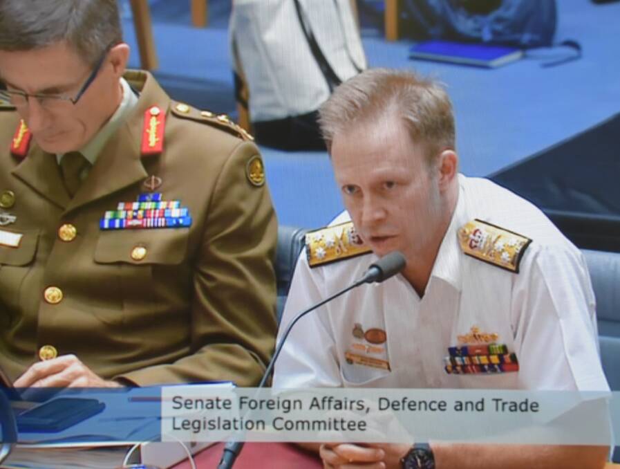 Chief of Navy Vice-Admiral Michael Noonan at the senate estimates hearings.
