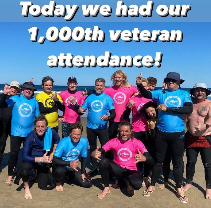 SUCCESS: Veteran Surf Project participants celebrate a huge milestone of 1000 attendances.