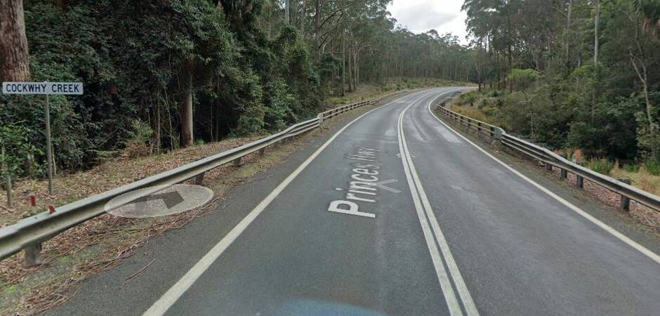 UPGRADE: Safety upgrade work will be carried out on the Princes Highway between Cockwhy Creek to the south and Stephens Creek on the north. Image Google Maps