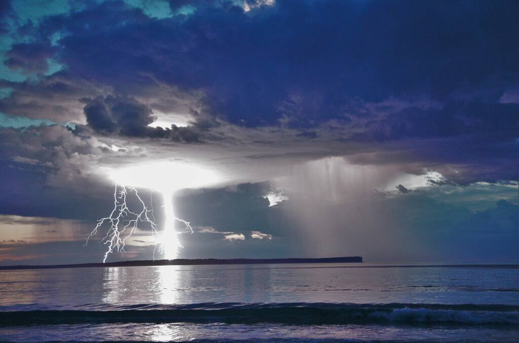 WOW: Shannon Lawrence's stunning photograph of Sunday morning's storm over Jervis Bay.
