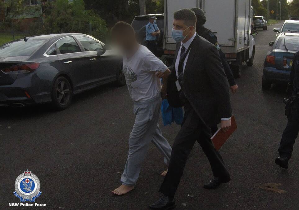 ARREST: Officers from Strike Force Frawley arrested Dean Vimpani at a Nowra home on Friday morning. Image: NSW Police