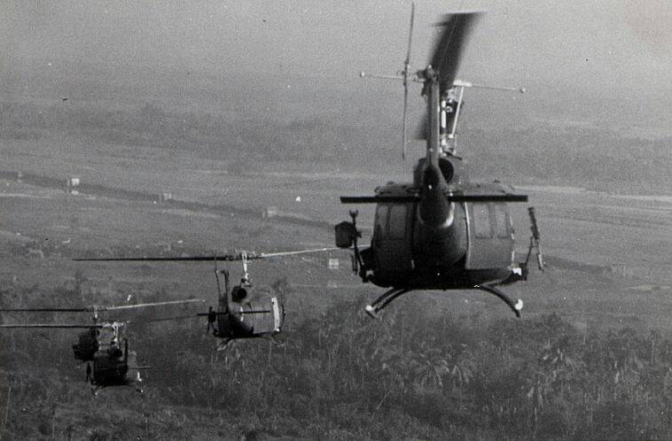 Royal Australian Navy Helicopter Flight Vietnam crews in action in Vietnam.