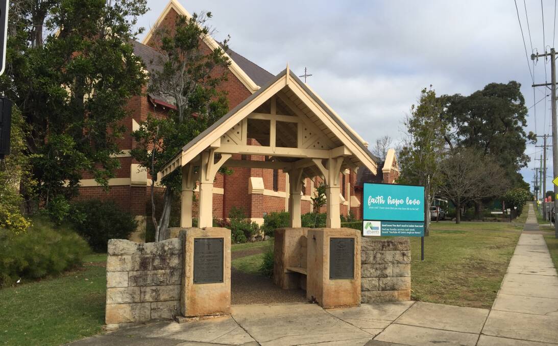 The All Saints Anglican Church Nowra lych gate and war memorial on the corner of Plunkett and Berry streets was designed and constructed by Seward Elliott Snr,