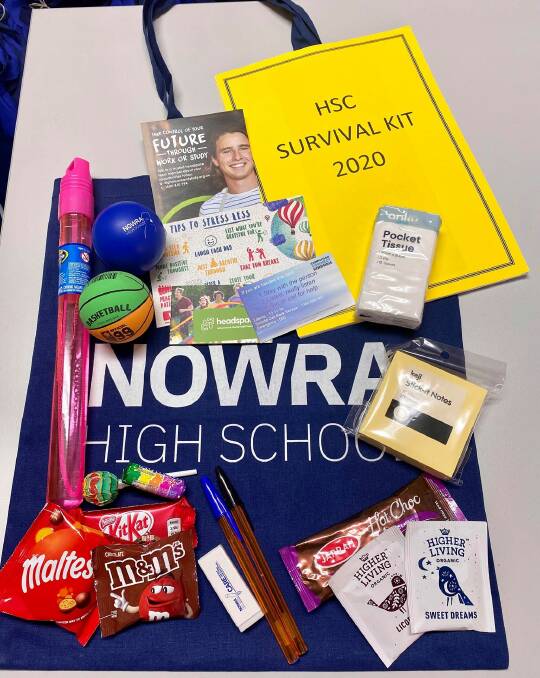 What's inside a Nowra High School HSC survival kit.