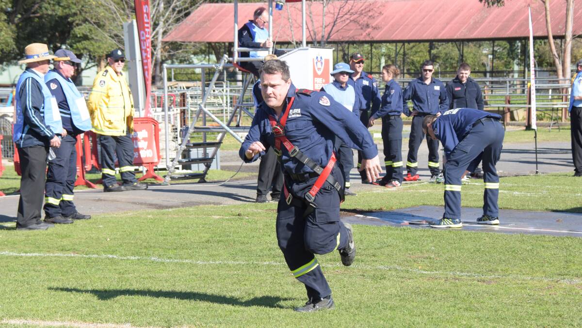 There was action aplenty at the Regional Firefighter Championships at Berry. Photo: Damian McGill