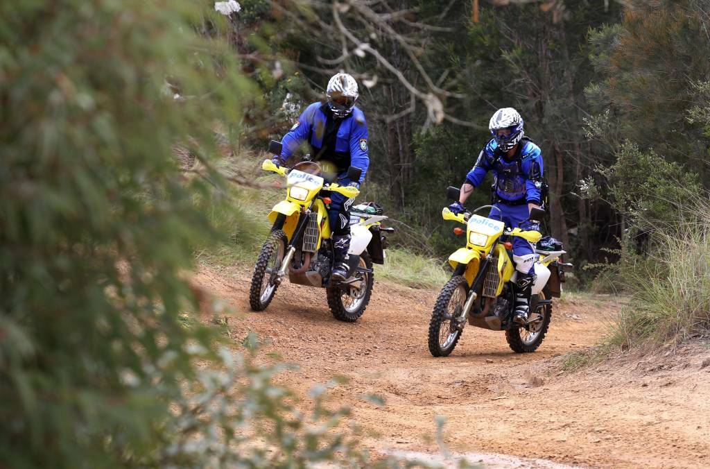 HITTING THE TRACKS: Shoalhaven trail bike police will be out in force across the area cracking down on unregistered motorbikes in public areas, trespassing as well as conducting random breath and drug tests. Photo: John Veage