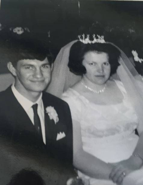WEDDING: Bomaderry's Ron Smith with his wife Marlene on their wedding day in 1967.