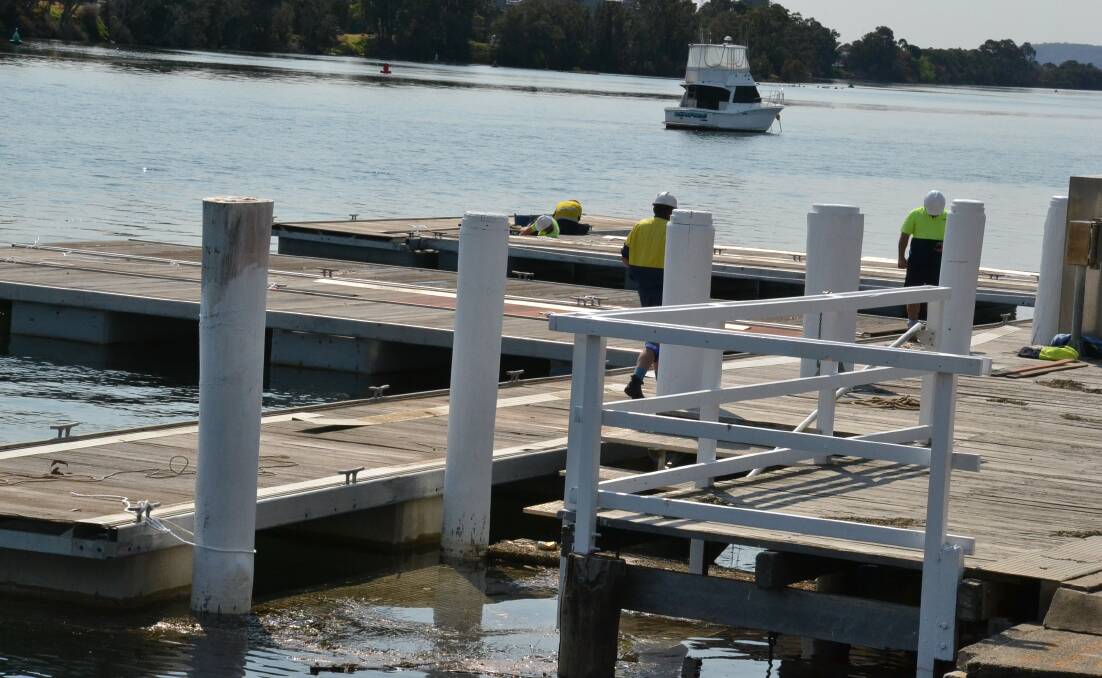 Shoalhaven City Council pontoons have been removed from the Shoalhaven River and transported to Sydney where they will be rented and used at the International Boat Show.