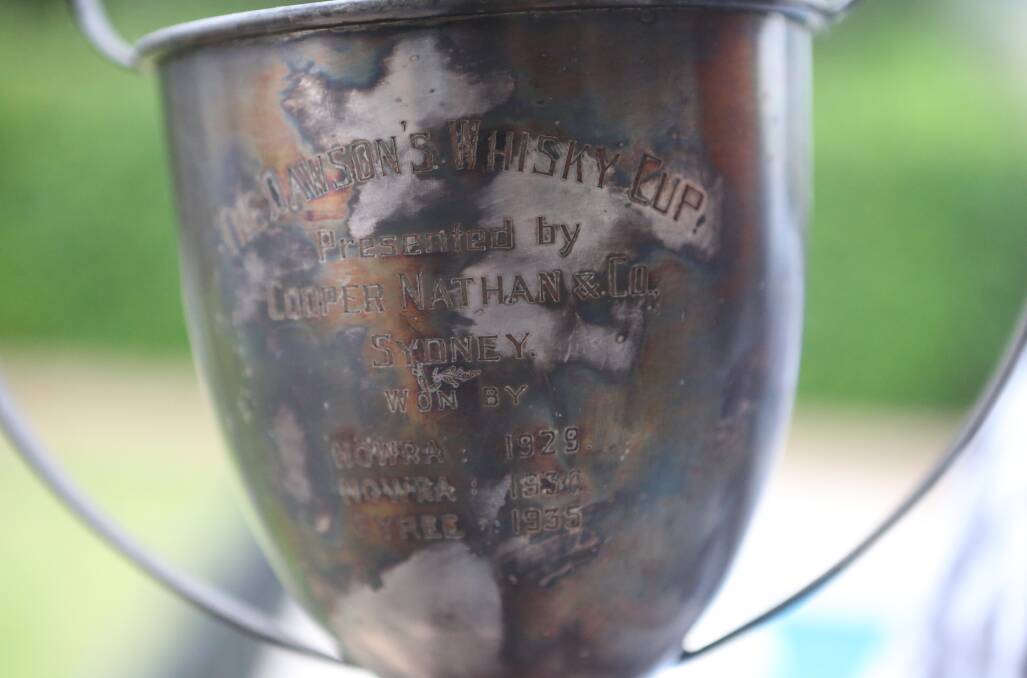 CUP: The Dawsons Whisky Cup won by the Pyree Rovers in 1935.
