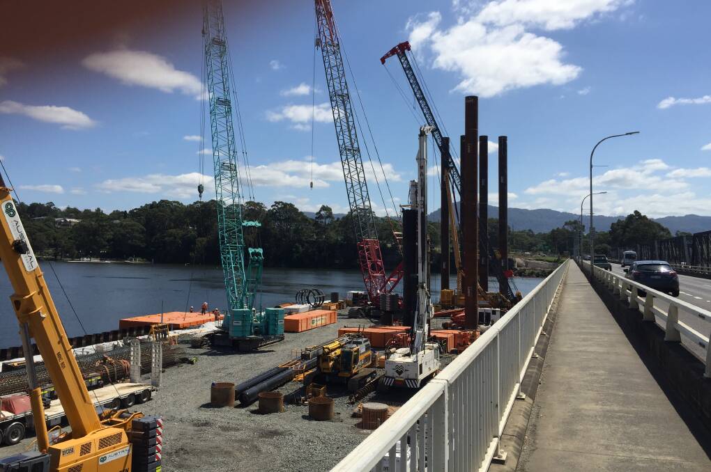 Work on the new $342 million Nowra bridge is progressing.