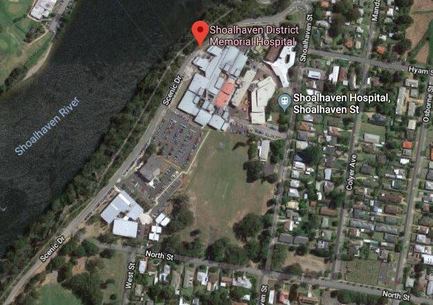 Mr Hancock says the current Shoalhaven Hospital  location is stranded between the Shoalhaven River and the immediate residential area and is not sufficiently flexible for a modern state-of-the-art hospital supported by 24/7 helicopter air ambulance operations which overfly a large portion of the densely populated Nowra urban area at any hour.Image: Google Maps