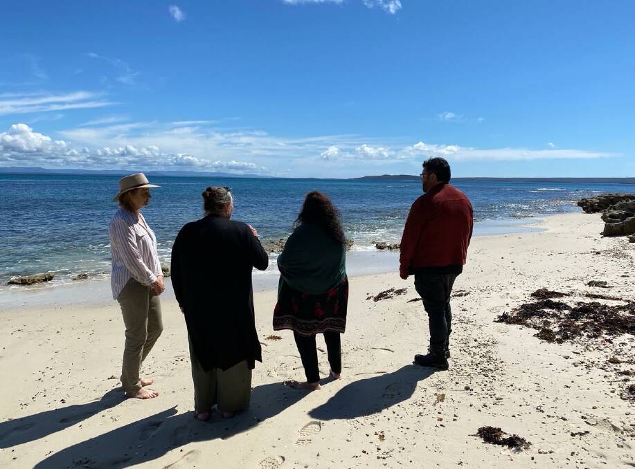 VISIT: Minister for the Environment Sussan Ley during her visit to Booderee National Park with Julia Freeman, Annette Brown and Booderee National Park Board chairman Clive Freeman