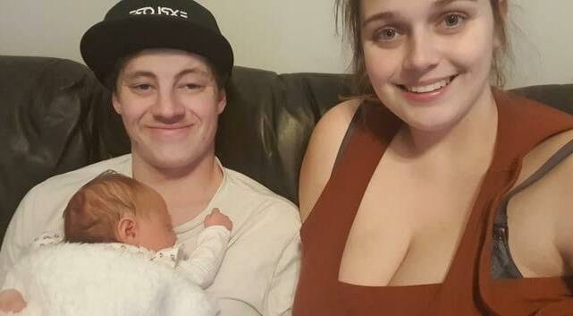 Bomaderry's Corey and Hannah Sinnott with their new daughter, Stella Dianne, who was born at Shoalhaven Hospital on June 10.
