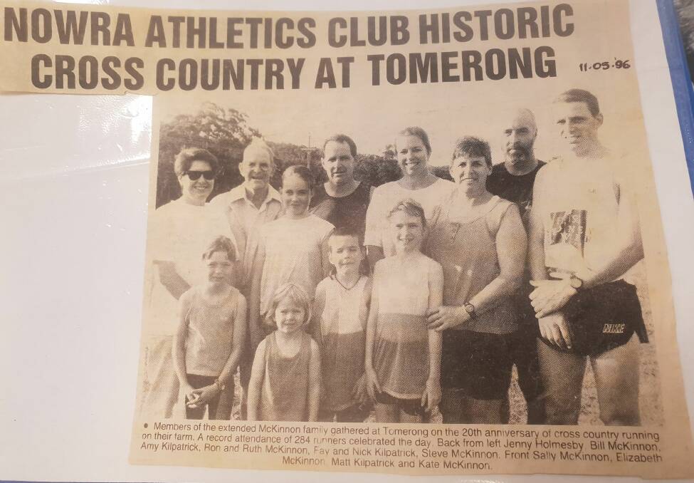 A special clipping from the South Coast Register from May 1996 when 10 members of the McKinnon family competed at the family's Timberhills Tomerong course course on the one day. Photo: Nicolette Pickard