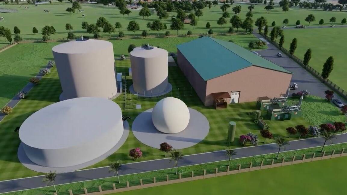 PLANS: Above and below: Innovating Energy's proposed Nowra Bioenergy Facility will take manure from 19 local dairy farms and mixed with clean food waste will generate renewable electricity and biofertiliser. Images: Innovating Energy