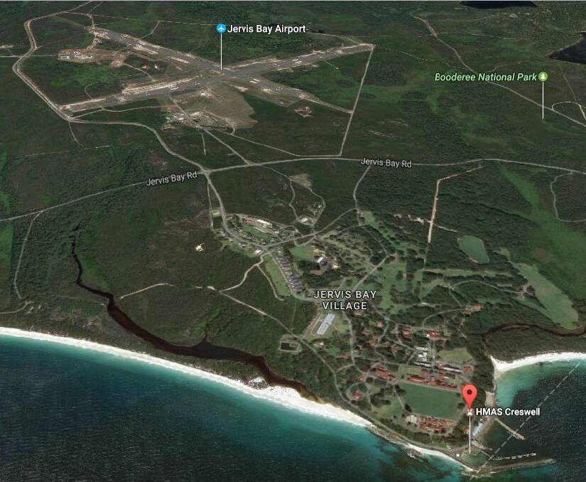 Detailed environmental investigations at the Jervis Bay Range Facility and HMAS Creswell are expected to be completed in mid-2018. Photo: Google Maps
