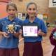 READY TO GO: Falls Creek students Keira Forster, Marley Murkins and Harley Stanmore with their robot projects.