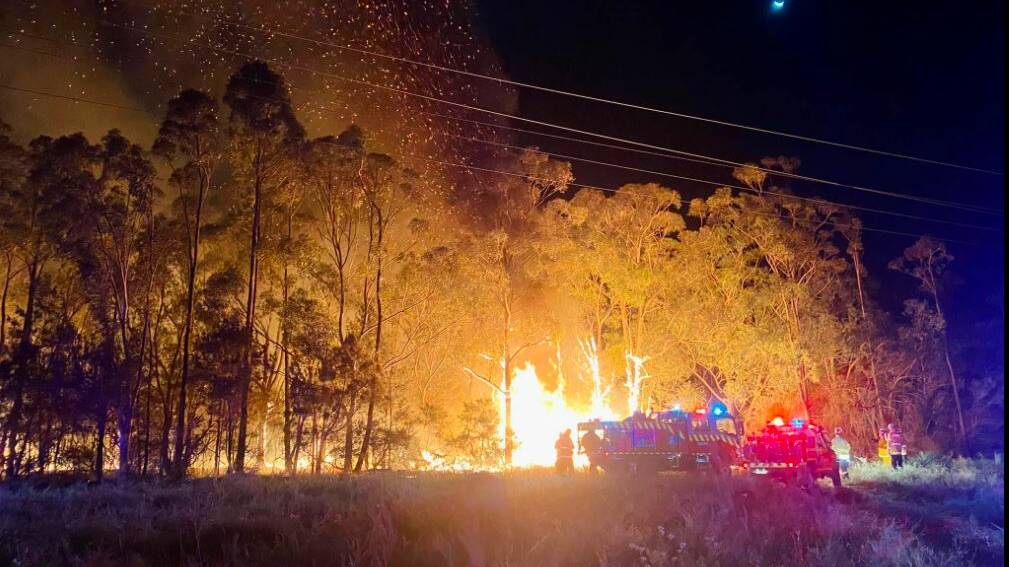FRONTLINE: Multiple Shoalhaven RFS crews battled the West Nowra fire at the weekend. Photo: Shoalhaven Heads RFS.
