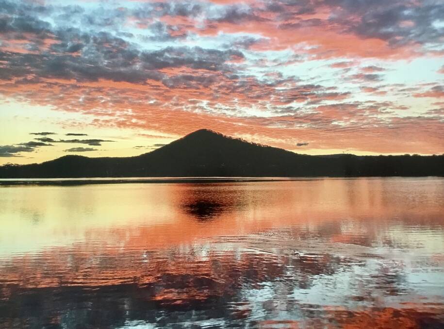 STUNNING: Hudson Boatswain's sensational sunset featuring Mt Cullunghutti (Coolangatta).
