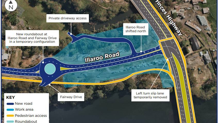 MAJOR CHANGES: Changes to the traffic on Illaroo Road that have come into effect . Image: Transport for NSW