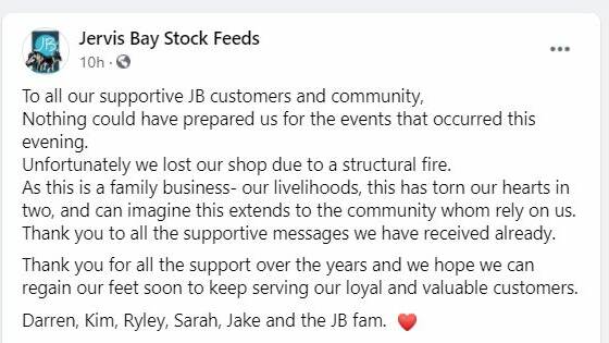 Falls Creek family determined to rebuild after devastating business fire