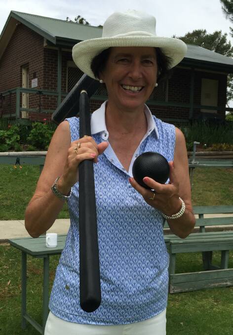 UP FOR CHALLENGE: Australian number one female player and former world number one Alison Sharpe at the Nowra Croquet Club.