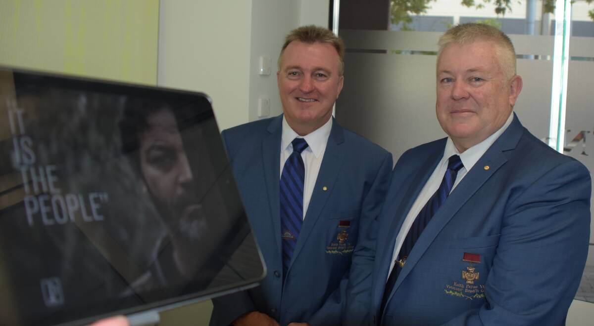 NEW ROLES: Shoalhaven Digger Day’s Rick Meehan and Fred Campbell are embarking on a new adventure heading up the Keith Payne VC Veterans’ Benefit Group. They will also travel to New Zealand this week to attend the launch of Willie Apiata VC's new foundation Post Transition Ltd.