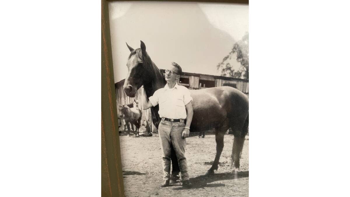 PLANS: A young Reg Thompson has always had a love of horses and wanted to be a jockey.