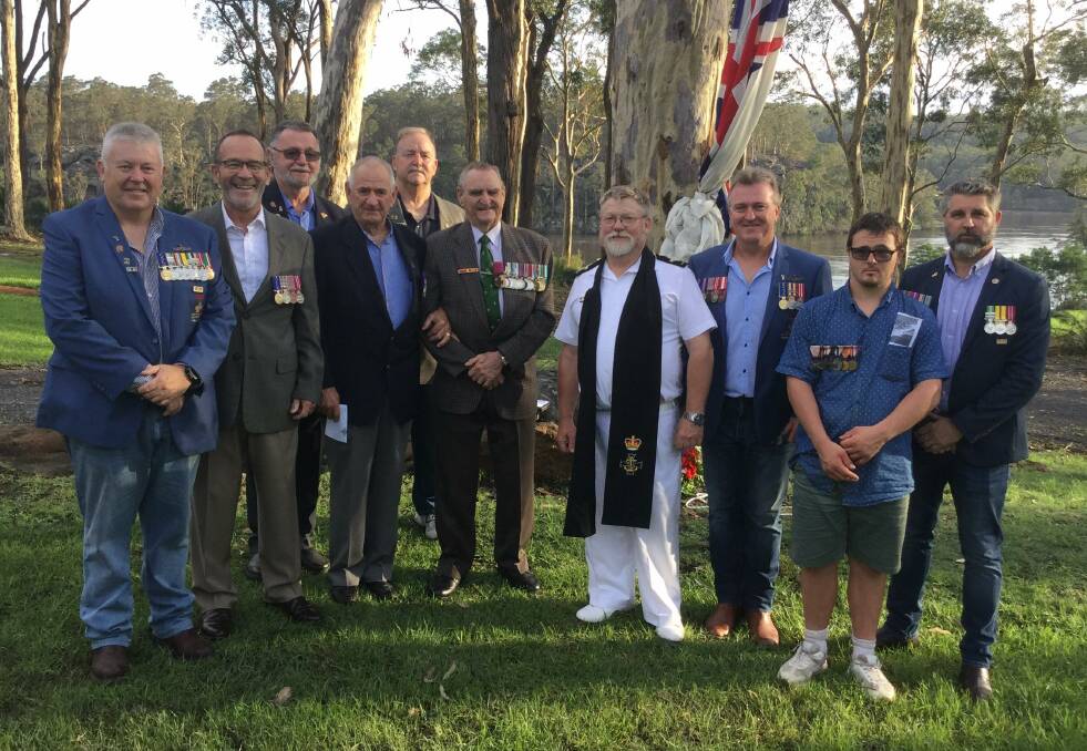 Members of the Keith Payne VC Veterans Benefit Group marked the 56th anniversary of the Voyager disaster in a ceremony on the banks of the Shoalhaven River.