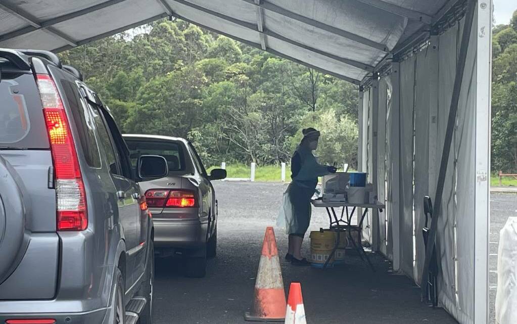 TEST SITE: The North Nowra Southern IML Pop up Drive-Through Clinic. Photo: Grace Crivellaro.