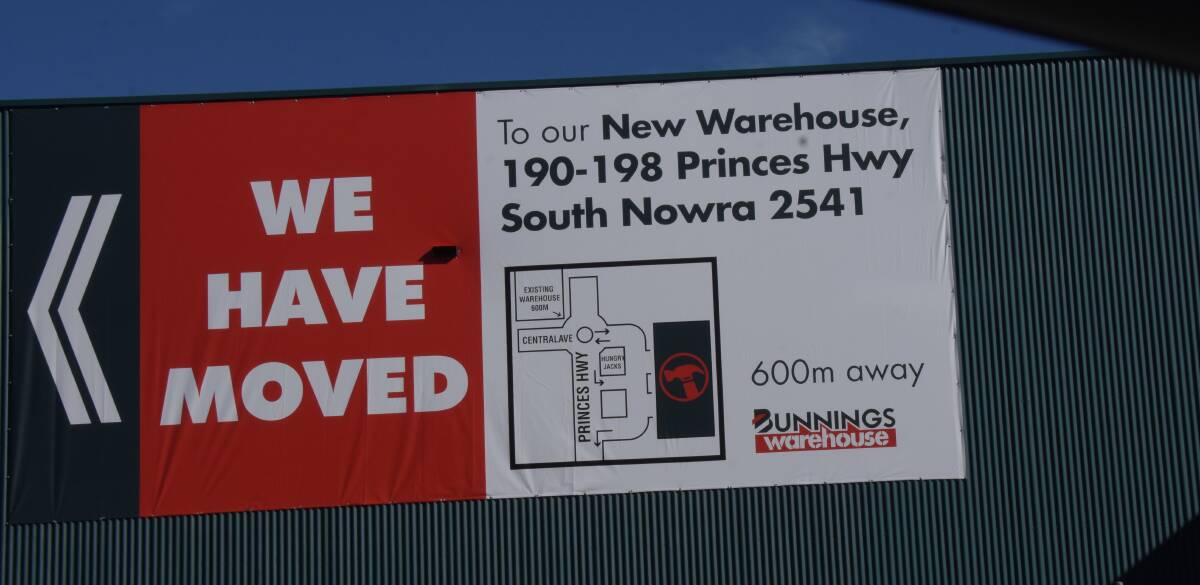 Bunnings South Nowra has relocated to a new temporary warehouse.
