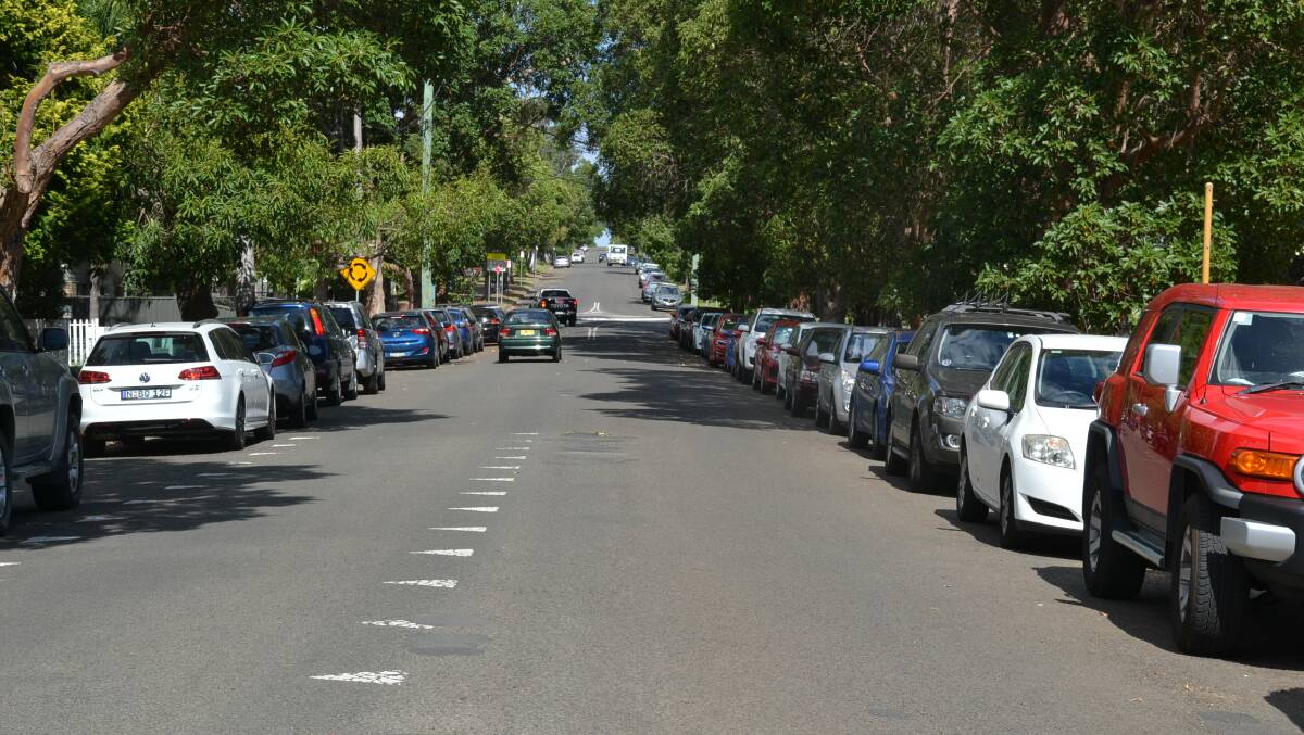 CHOCK-A-BLOCK Just a normal day on Shoalhaven Street Nowra adjacent to Shoalhaven District Hospital, with cars parked on either side of the road.