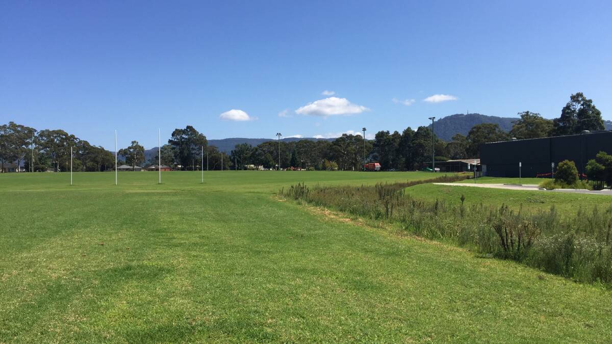 FALL: A significant rain event and the uneven level of Artie Smith Oval, where there is a major fall from west to east in the oval's playing surface, saw increased run off from the oval impact the indoor sports centre.