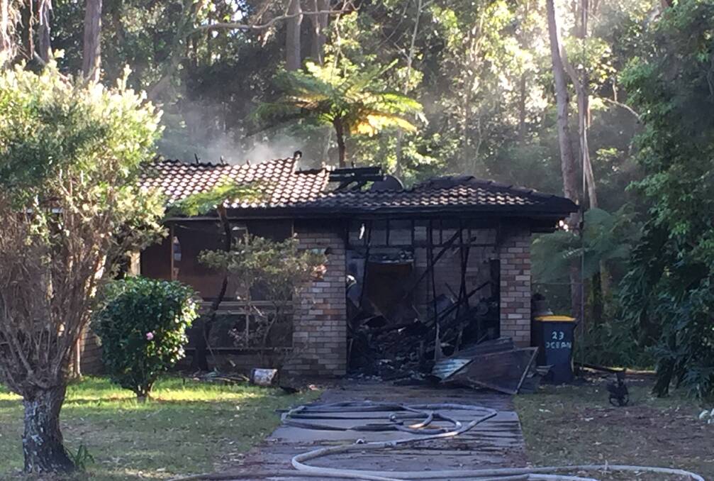 GUTTED: The home in Ocean Street, Mollymook suffered extensive damage in the September 5 fire. Photo: Emily Barton