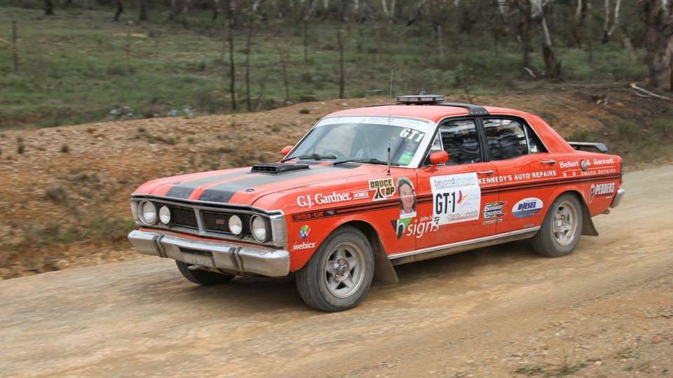  Noel Kennedy, Al Spencer and Peter Flanagan took part in the 50th anniversary recreation of the London to Sydney Marathon in the Ford Falcon GT1.