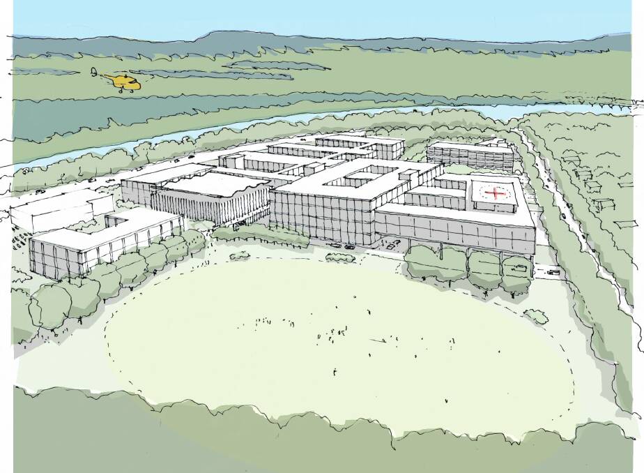 An artist’s impression of what Shoalhaven District Hospital might look like under the proposed master plan.