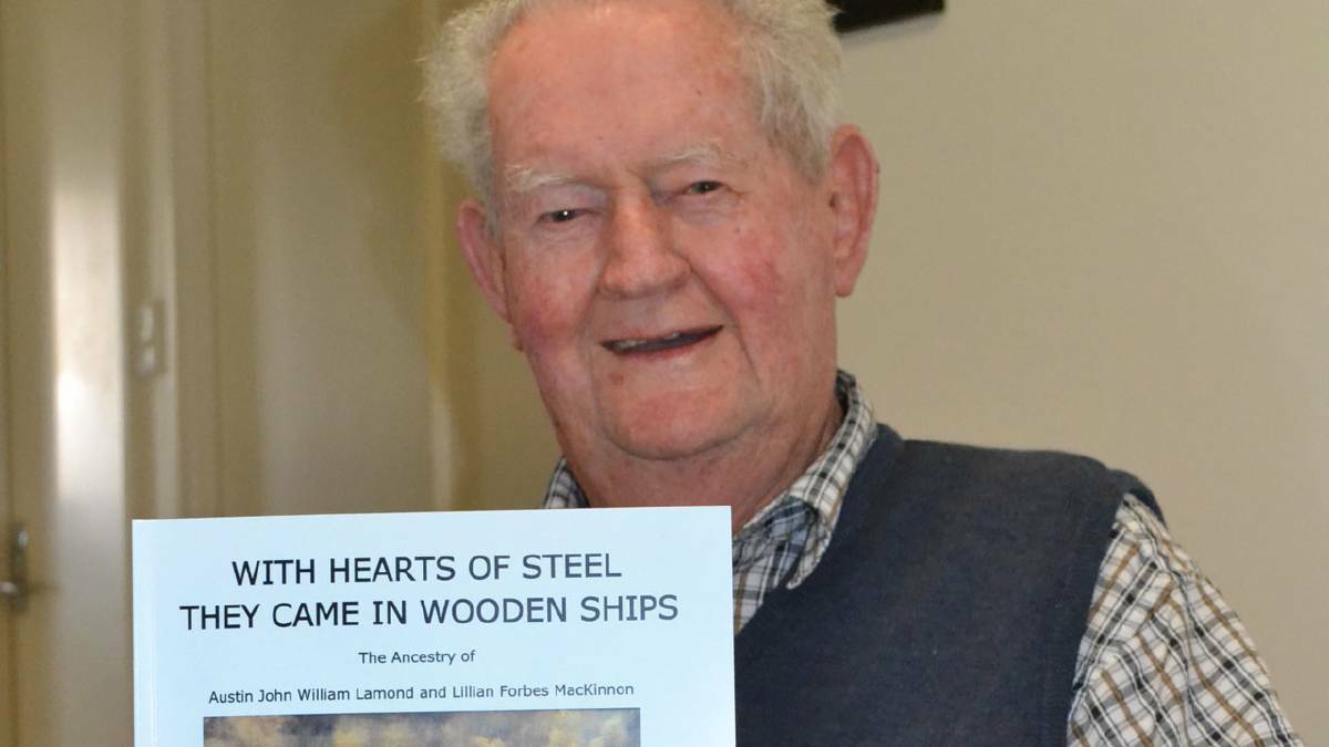  PROUD: George Lamond at the launch of his family history, With Hearts of Steel - They came in wooden ships: the ancestry of Austin John William Lamond and Lillian Forbes MacKinnon, which took 30 years of research.