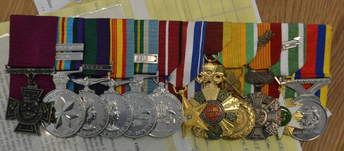 Warrant Officer Kevin “Dasher” Whealtey’s medals.
