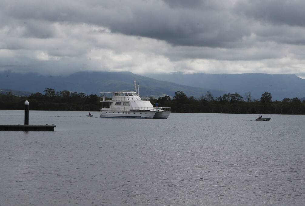 The catamaran on the Shoalhaven River.